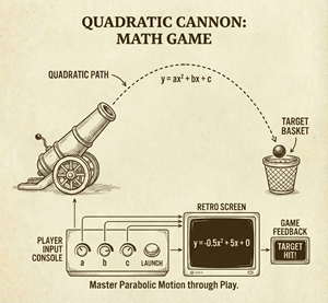 Parabolic Cannon Game
